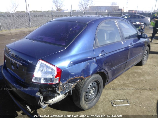 KNAFE122885496662 - 2008 KIA SPECTRA EX/LX/SX BLUE photo 4