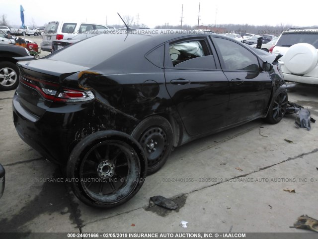 1C3CDFBB9GD625264 - 2016 DODGE DART SXT BLACK photo 4