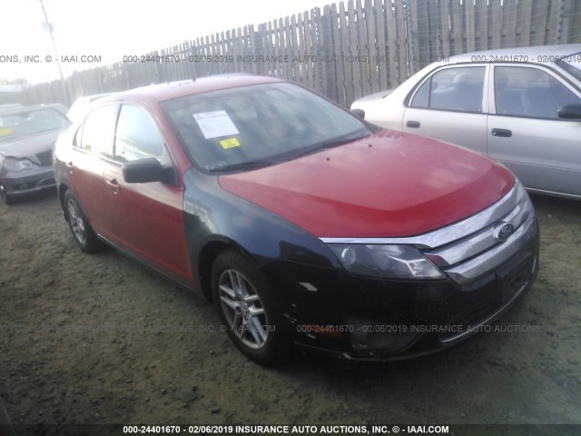 3FAHP0GA9CR328881 - 2012 FORD FUSION S RED photo 1