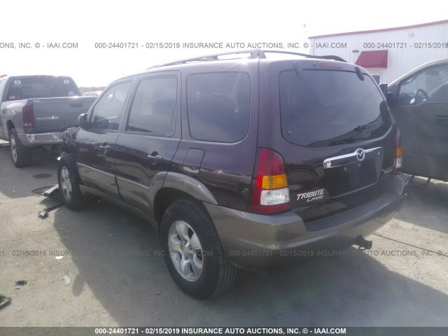 4F2YU09172KM42171 - 2002 MAZDA TRIBUTE LX/ES BROWN photo 3