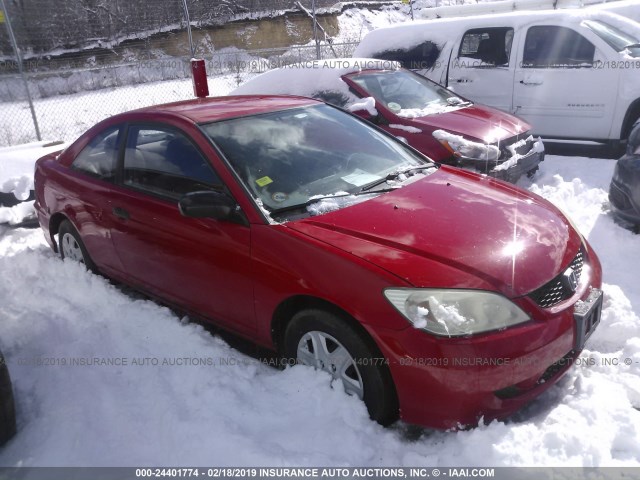 1HGEM22184L058679 - 2004 HONDA CIVIC DX VP RED photo 1