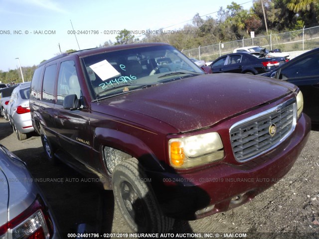 1GYEK13R5XR411474 - 1999 CADILLAC ESCALADE MAROON photo 1