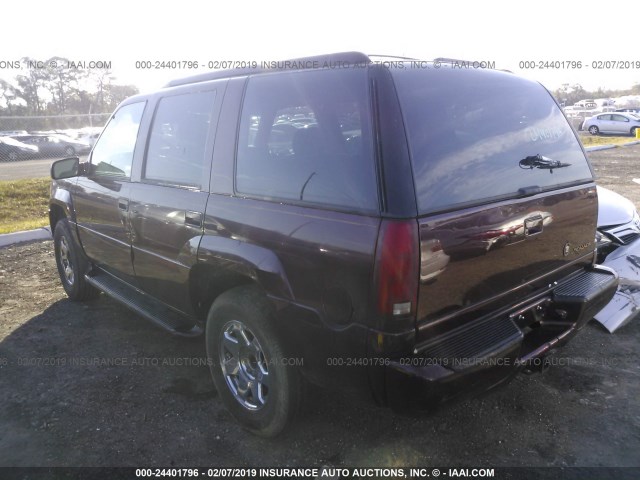 1GYEK13R5XR411474 - 1999 CADILLAC ESCALADE MAROON photo 3