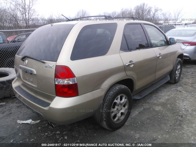 2HNYD186X1H516654 - 2001 ACURA MDX TOURING GOLD photo 4