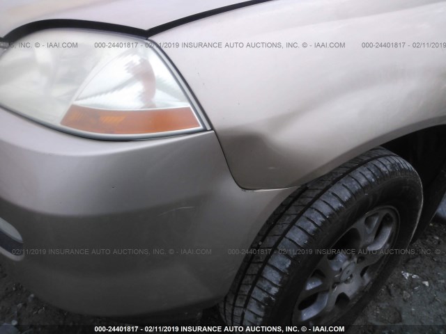 2HNYD186X1H516654 - 2001 ACURA MDX TOURING GOLD photo 6