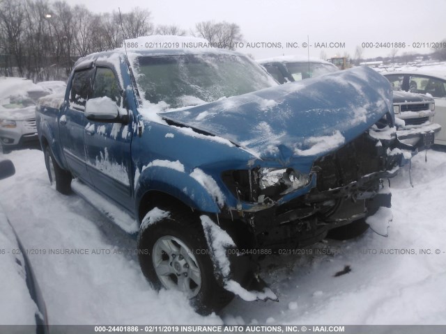 5TBDT44166S513030 - 2006 TOYOTA TUNDRA DOUBLE CAB SR5 BLUE photo 1