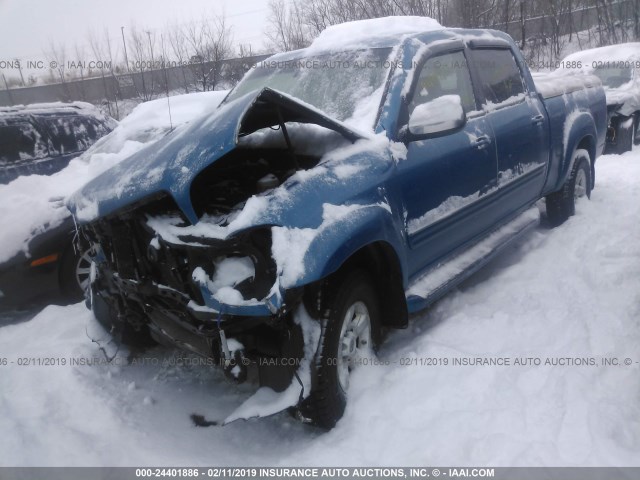 5TBDT44166S513030 - 2006 TOYOTA TUNDRA DOUBLE CAB SR5 BLUE photo 2