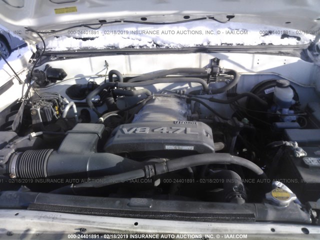 5TDBT44A13S186367 - 2003 TOYOTA SEQUOIA SR5 WHITE photo 10