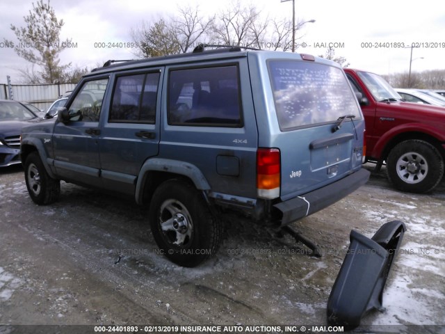 1J4FJ68S6WL261117 - 1998 JEEP CHEROKEE SPORT/CLASSIC ლურჯი ფოტო 3