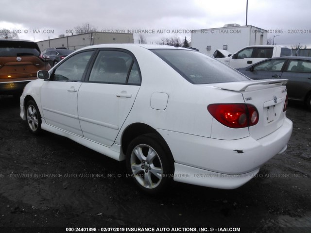 2T1BY32E55C346912 - 2005 TOYOTA COROLLA XRS WHITE photo 3