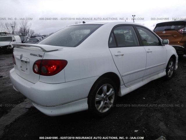 2T1BY32E55C346912 - 2005 TOYOTA COROLLA XRS WHITE photo 4