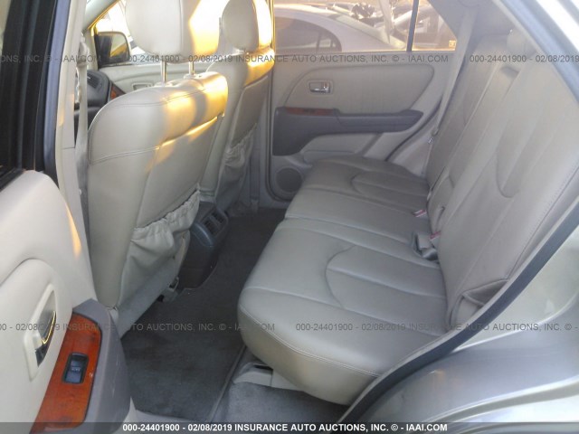 JTJHF10U110191677 - 2001 LEXUS RX 300 Champagne photo 8