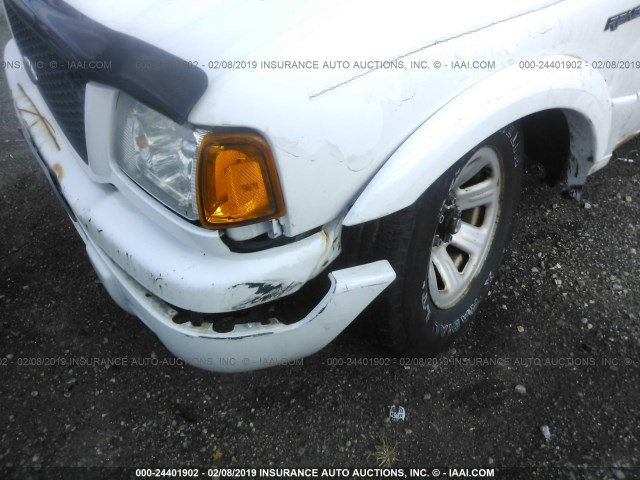 1FTYR10U23TA40746 - 2003 FORD RANGER WHITE photo 6