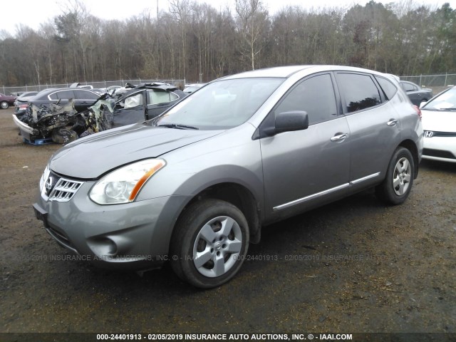 JN8AS5MT7CW611620 - 2012 NISSAN ROGUE S/SV GRAY photo 2