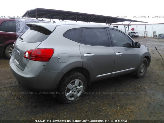 JN8AS5MT7CW611620 - 2012 NISSAN ROGUE S/SV GRAY photo 4