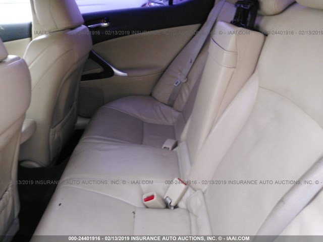 JTHBK262082068496 - 2008 LEXUS IS 250 Dark Blue photo 8