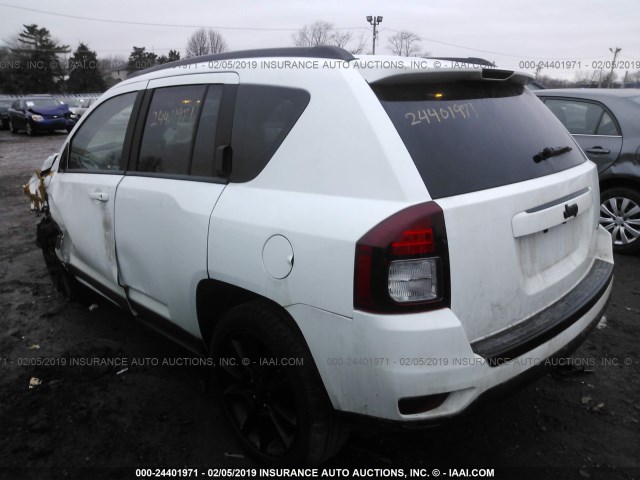 1C4NJCBA3FD372606 - 2015 JEEP COMPASS SPORT WHITE photo 3