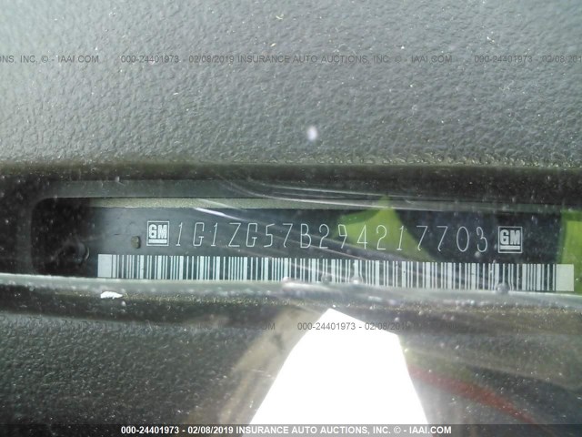 1G1ZG57B294217703 - 2009 CHEVROLET MALIBU LS TAN photo 9