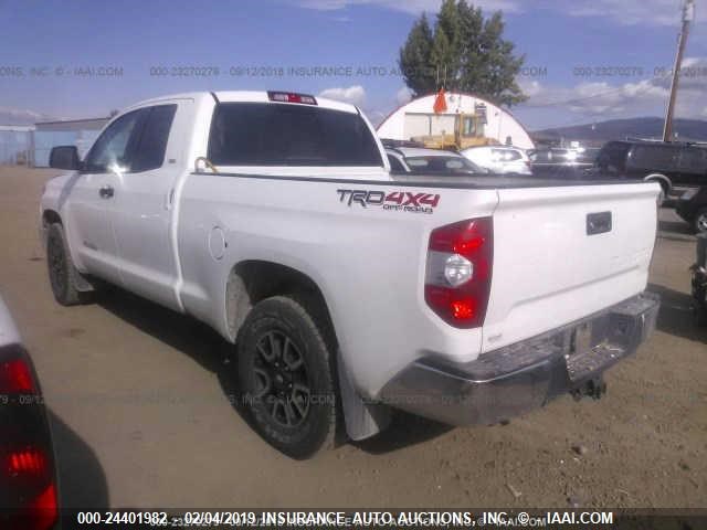 5TFUM5F10FX060735 - 2015 TOYOTA TUNDRA DOUBLE CAB SR/SR5 WHITE photo 3