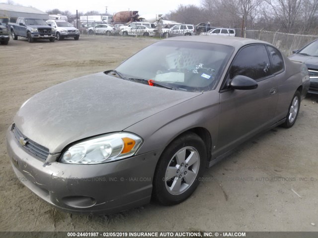 2G1WM15K369281426 - 2006 CHEVROLET MONTE CARLO LT BROWN photo 2