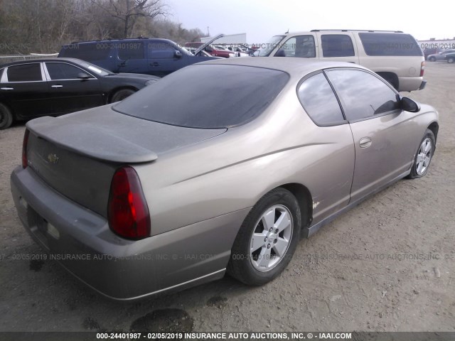 2G1WM15K369281426 - 2006 CHEVROLET MONTE CARLO LT BROWN photo 4