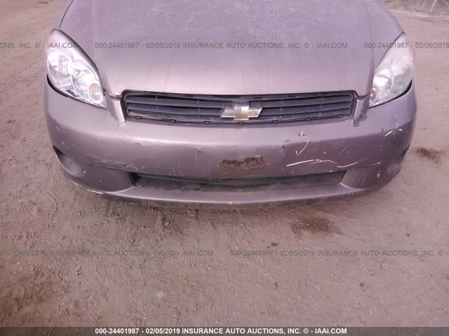 2G1WM15K369281426 - 2006 CHEVROLET MONTE CARLO LT BROWN photo 6