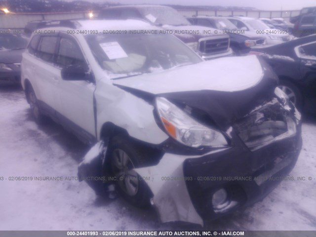 4S4BRBAC5D3222777 - 2013 SUBARU OUTBACK 2.5I WHITE photo 1