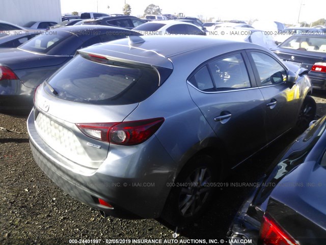 JM1BM1L74E1209612 - 2014 MAZDA 3 TOURING SILVER photo 4