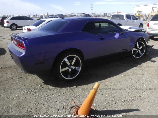 2C3CDYAG6CH208822 - 2012 DODGE CHALLENGER SXT PURPLE photo 4