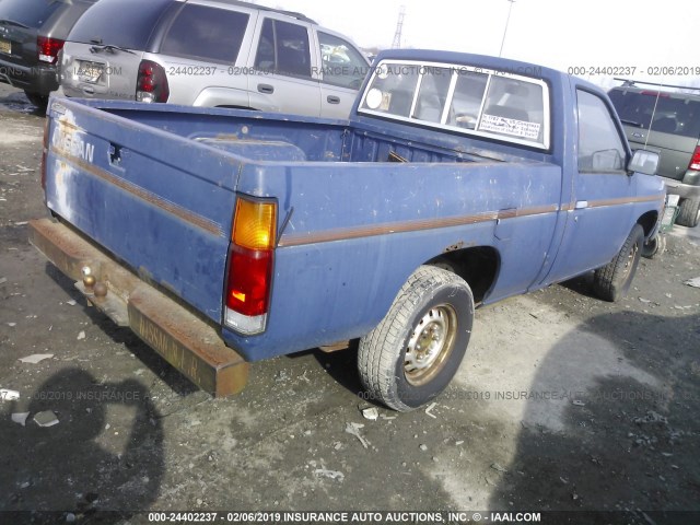 1N6ND11S4GC371362 - 1986 NISSAN D21 SHORT BED BLUE photo 4