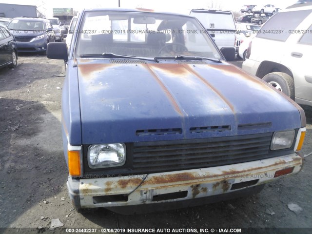 1N6ND11S4GC371362 - 1986 NISSAN D21 SHORT BED BLUE photo 6