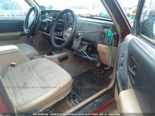 1J4FF68S8XL652885 - 1999 JEEP CHEROKEE SPORT/CLASSIC წითელი ფოტო 5