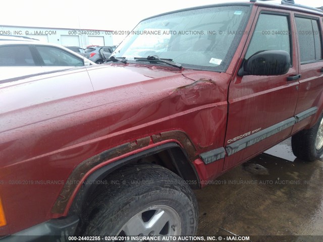 1J4FF68S8XL652885 - 1999 JEEP CHEROKEE SPORT/CLASSIC RED photo 6