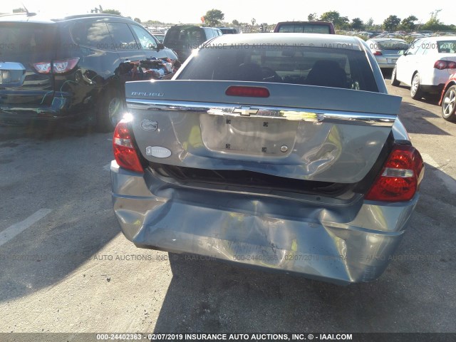 1G1ZS58F17F171377 - 2007 CHEVROLET MALIBU LS BLUE photo 6
