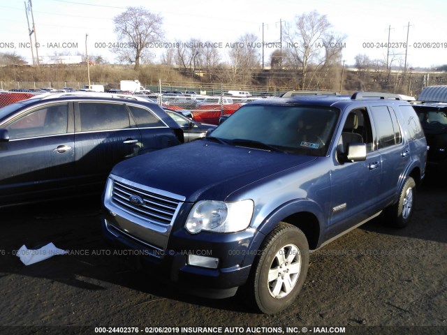 1FMEU73E58UA09691 - 2008 FORD EXPLORER XLT BLUE photo 2