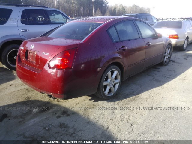 1N4BA41E46C809893 - 2006 NISSAN MAXIMA SE/SL BURGUNDY photo 4