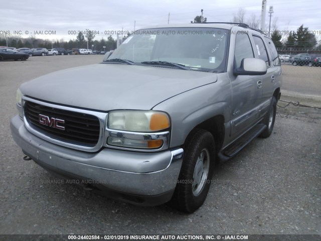 1GKEC13TX1R168268 - 2001 GMC YUKON GRAY photo 2