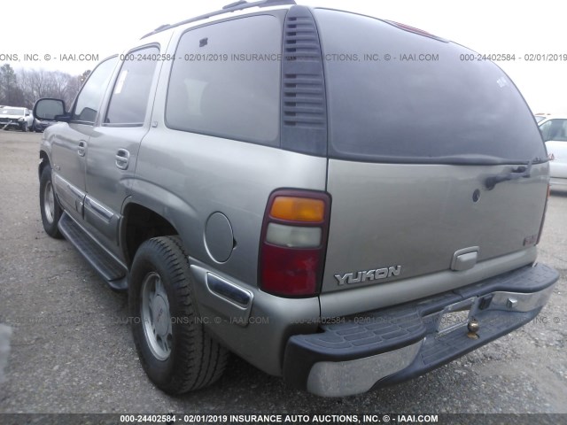 1GKEC13TX1R168268 - 2001 GMC YUKON GRAY photo 3