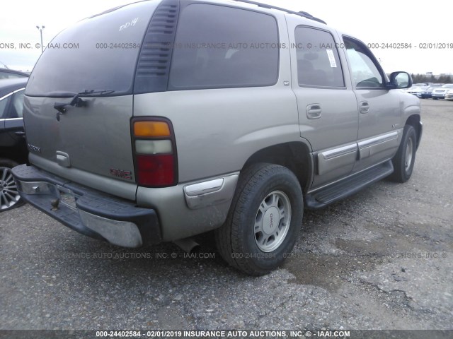 1GKEC13TX1R168268 - 2001 GMC YUKON GRAY photo 4