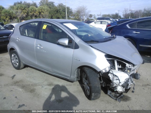 JTDKDTB33F1578280 - 2015 TOYOTA PRIUS C SILVER photo 1