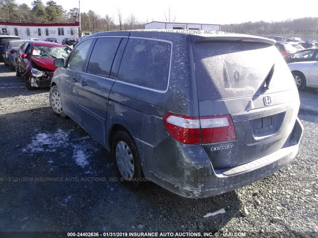 5FNRL38236B087103 - 2006 HONDA ODYSSEY LX GRAY photo 3