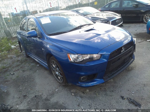 JA32W5FV9FU012932 - 2015 MITSUBISHI LANCER EVOLUTION MR BLUE photo 1