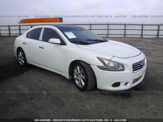 1N4AA5AP4DC827620 - 2013 NISSAN MAXIMA S/SV WHITE photo 1