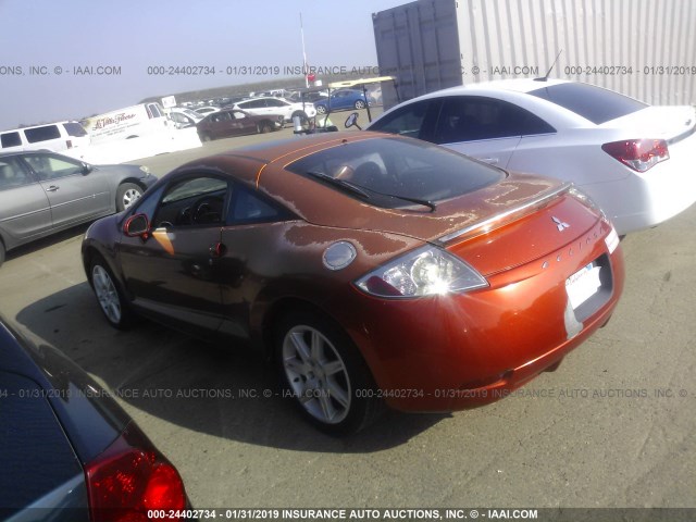 4A3AK34T66E037972 - 2006 MITSUBISHI ECLIPSE GT ORANGE photo 3