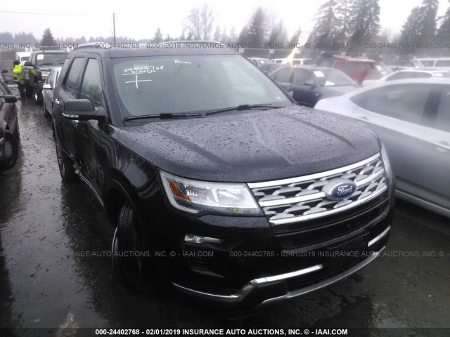 1FM5K8F81JGB66771 - 2018 FORD EXPLORER LIMITED BLACK photo 1