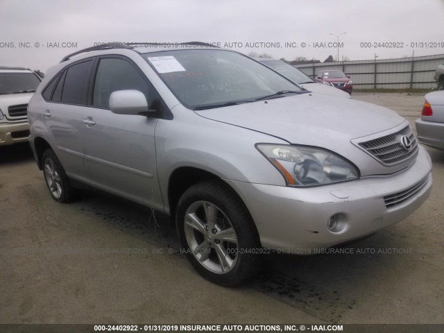 JTJHW31U382866745 - 2008 LEXUS RX 400H SILVER photo 1