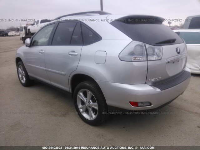 JTJHW31U382866745 - 2008 LEXUS RX 400H SILVER photo 3