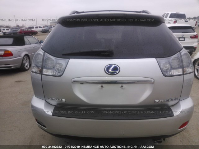 JTJHW31U382866745 - 2008 LEXUS RX 400H SILVER photo 6