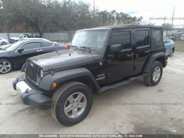 1J4BA3H16BL547838 - 2011 JEEP WRANGLER UNLIMITE SPORT BLACK photo 2