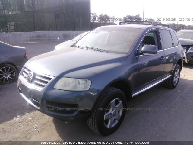 WVGBC67L84D004438 - 2004 VOLKSWAGEN TOUAREG 3.2 BLUE photo 2